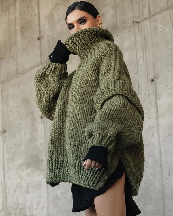 Anna Fluffy Turtleneck Sweater