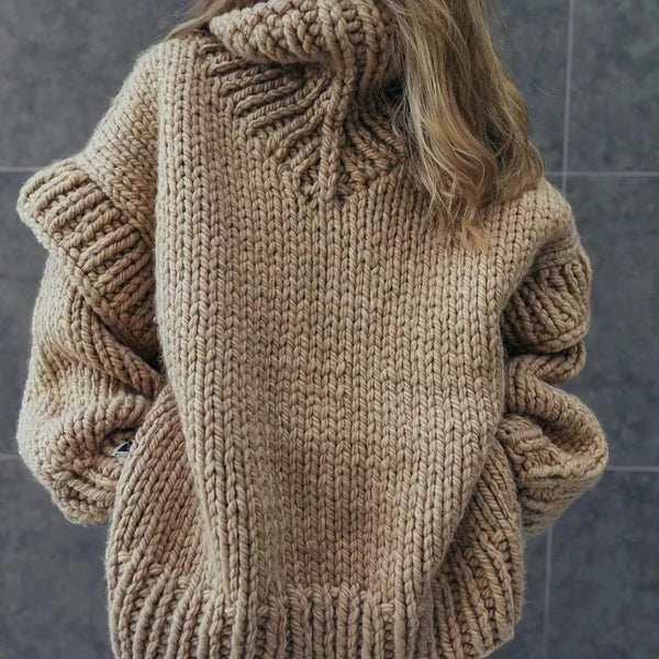 Anna Fluffy Turtleneck Sweater