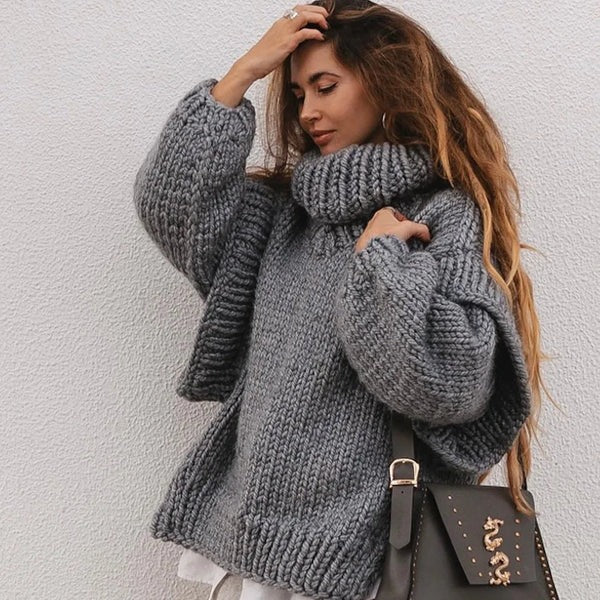 Anna Fluffy Turtleneck Sweater