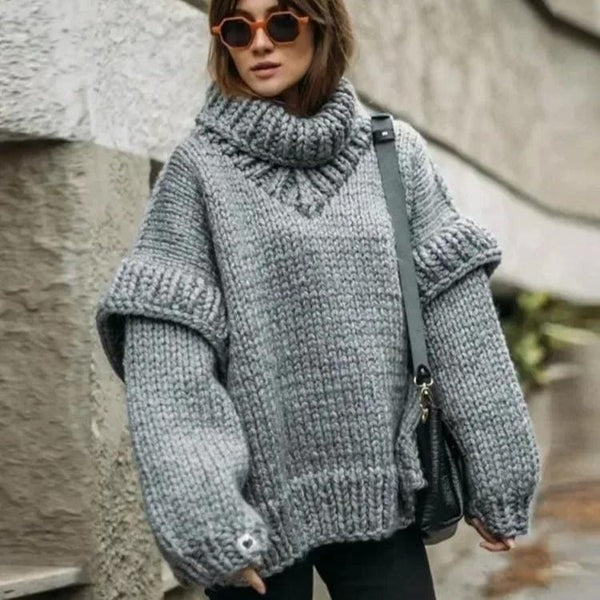 Anna Fluffy Turtleneck Sweater