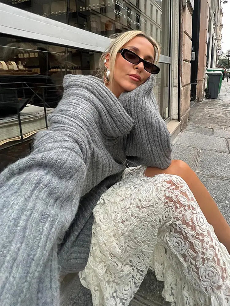 Cozy Sally Solid Knit Sweater