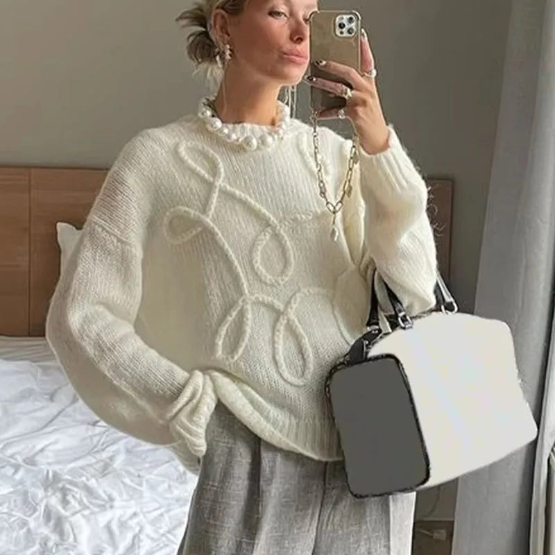 Chic ALEVTINA Knit Sweater for Effortless Style