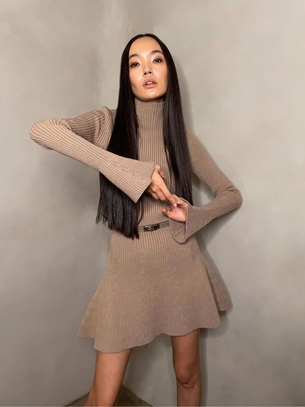 Chic VIKI Knit Mini Dress for Effortless Style