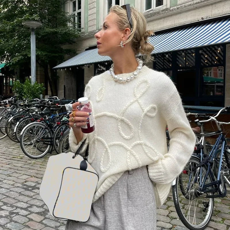 Chic ALEVTINA Knit Sweater for Effortless Style