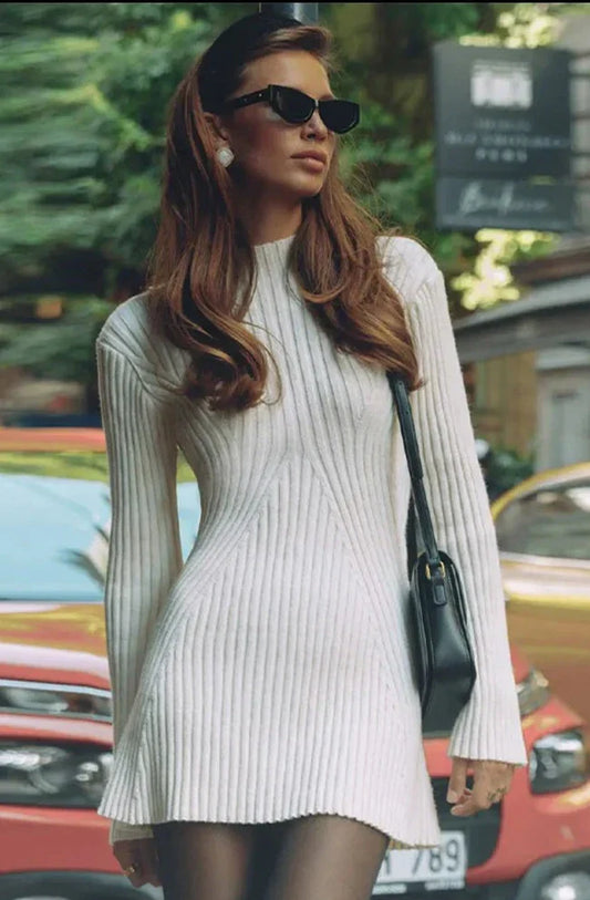 Chic VIKI Knit Mini Dress for Effortless Style