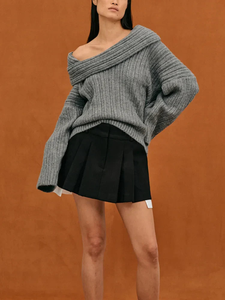 Cozy Sally Solid Knit Sweater