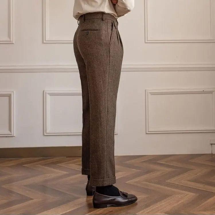 Wool Straight-Leg Trousers