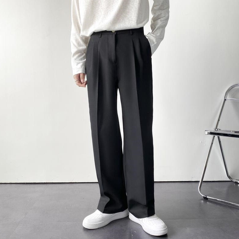 Heritage Wide-Leg Draped Trousers