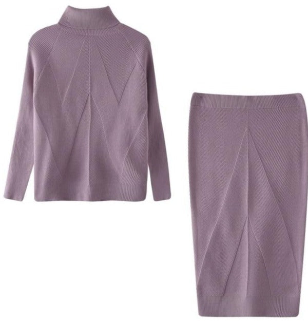 Zorina | Turtleneck Skirt Set